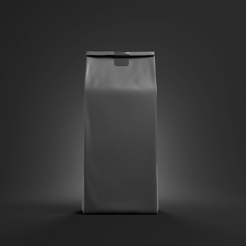 Black tea or coffee bag package